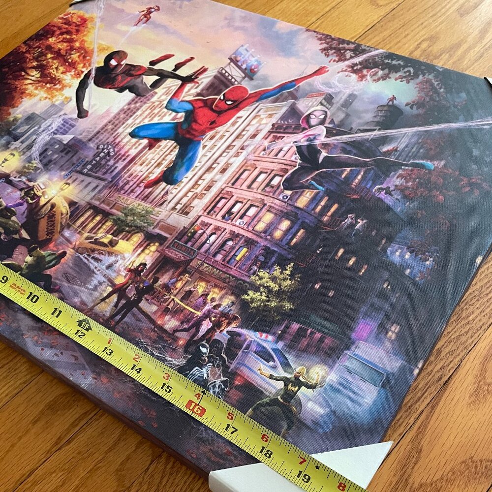 SPIDERMAN and BATMAN GOTHAM CITY Marvel Wall Art. Thomas Kinkade, Gallery Canvas - Picture 15 of 16